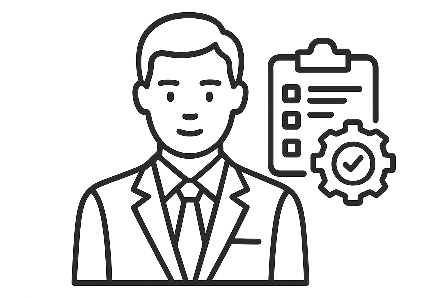 lineart PROCUREMENT Director line icon with no text in the image-1