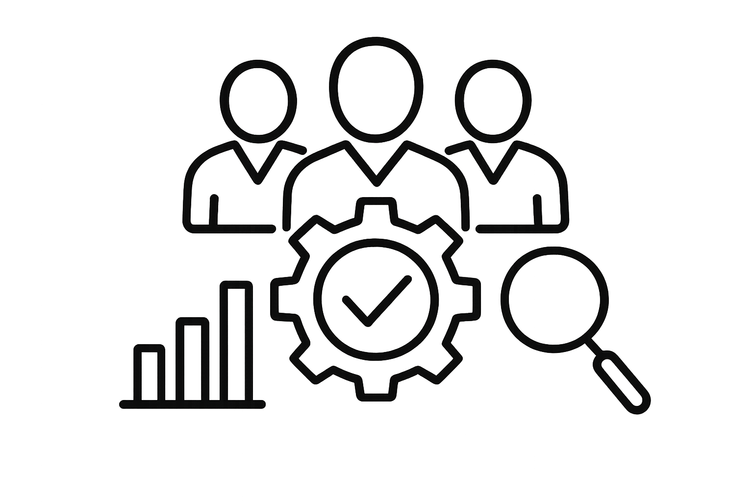lineart PROCUREMENT EXCELLENCE LEADERS line icon with no text in the image